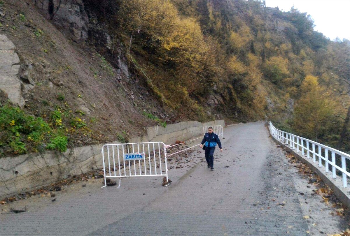 Ereğli-Kandilli Karayolunda Heyelan