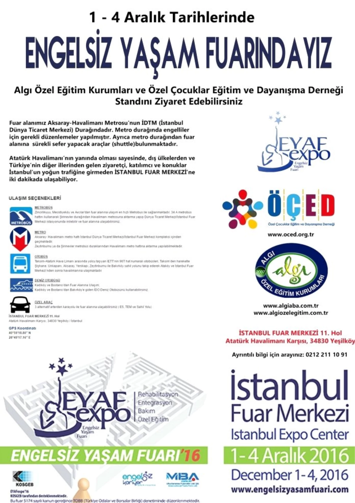 Eyaf Expo 2016 Engelsiz Yaşam Fuarı