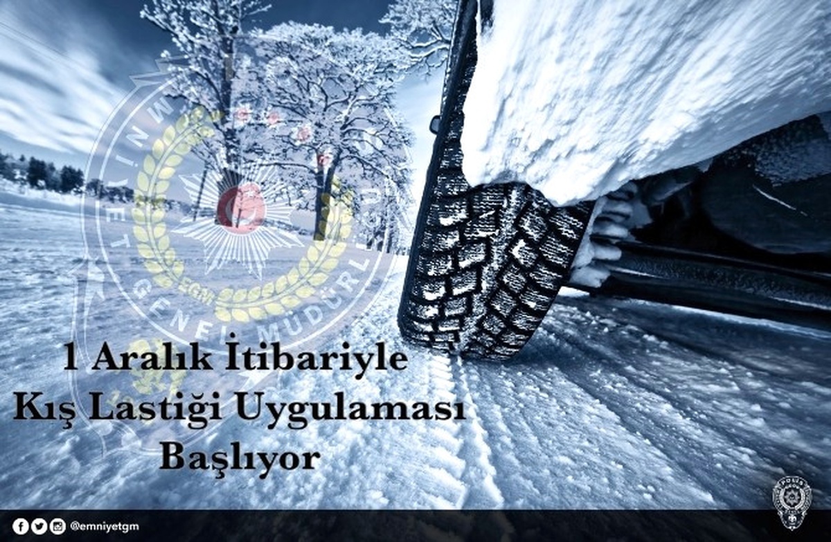 Kış Lastiği Uygulaması Yarın Başlıyor