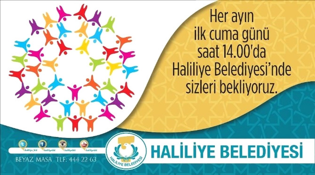 Haliliye Belediyesinin Aralık Ayı Halk Günü Toplantısı Cuma Günü