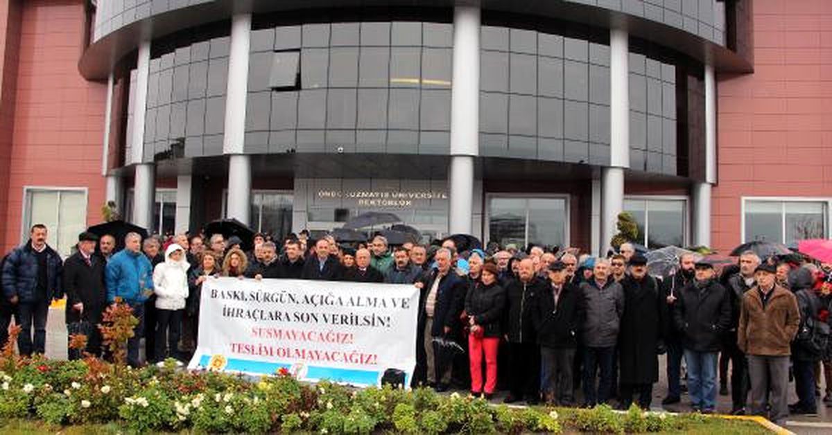 Samsun\'da Khk Eylemi; İhraç Edilenler Görevlerine Dönmeli