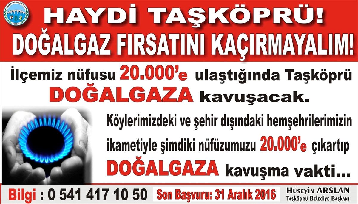 Taşköprü Belediye Başkanı Arslan Açıklaması