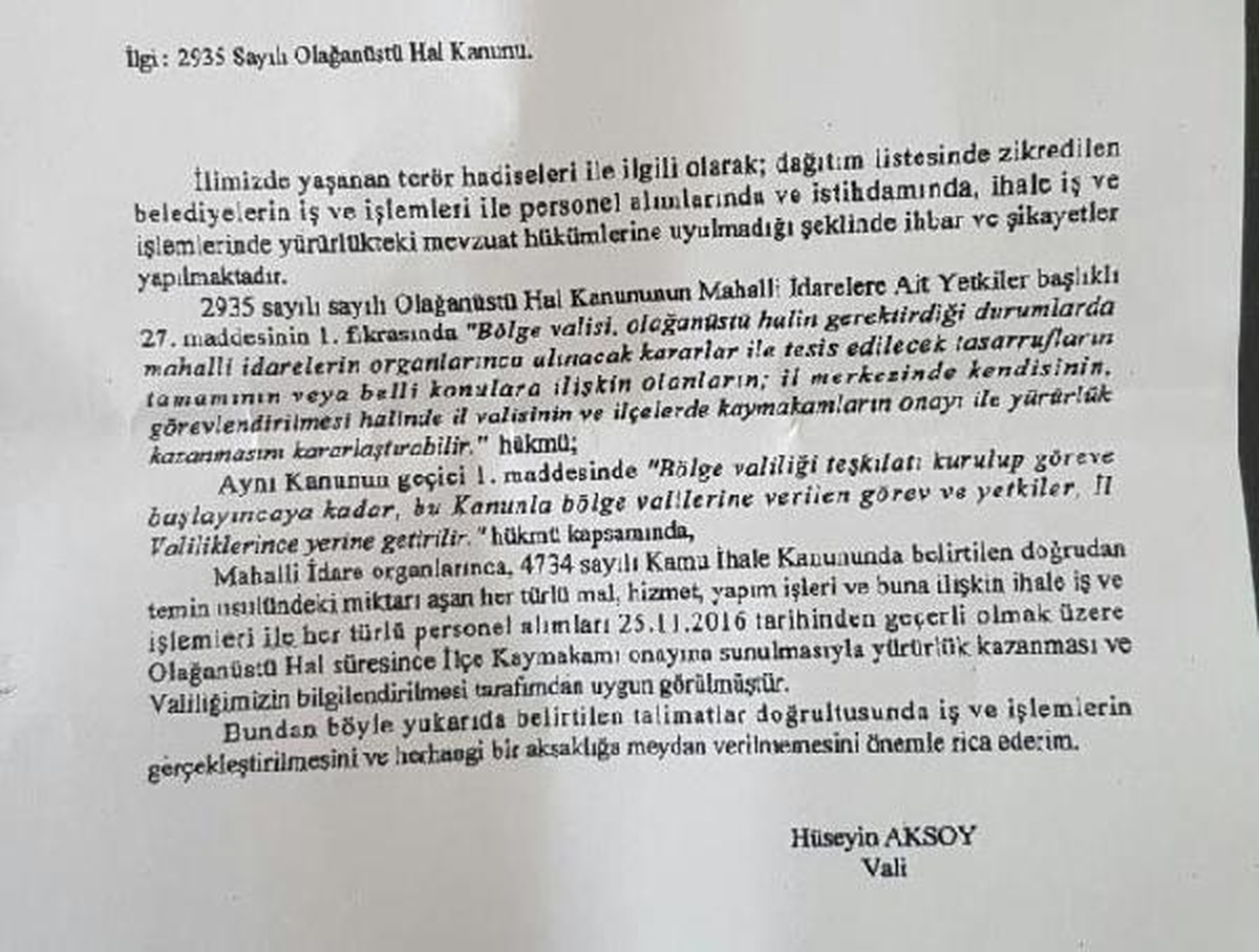 Diyarbakır\'da Dbp\'li 12 Belediyenin Çalışmaları Kaymakamlık İznine Bağlandı