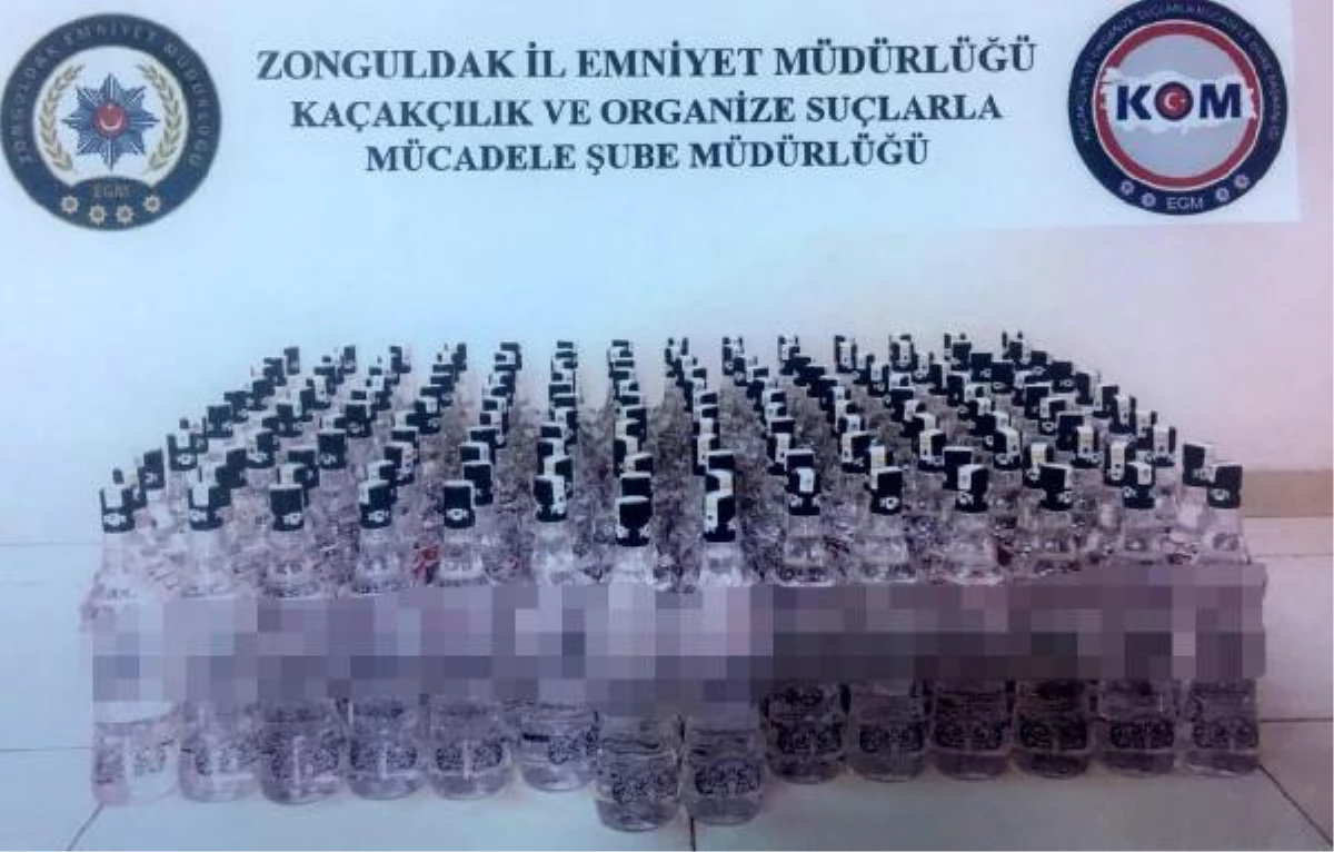 Zonguldak\'ta 156 Şişe Kaçak Rakı Ele Geçirildi