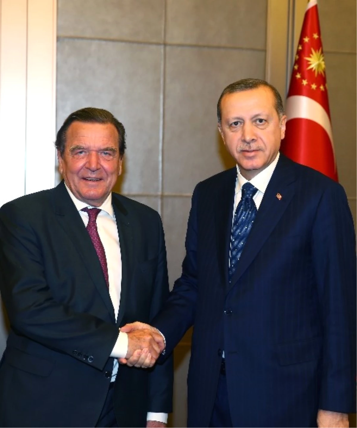 Cumhurbaşkanı Erdoğan, Eski Almanya Başbakanı Schröder\'i Kabul Etti