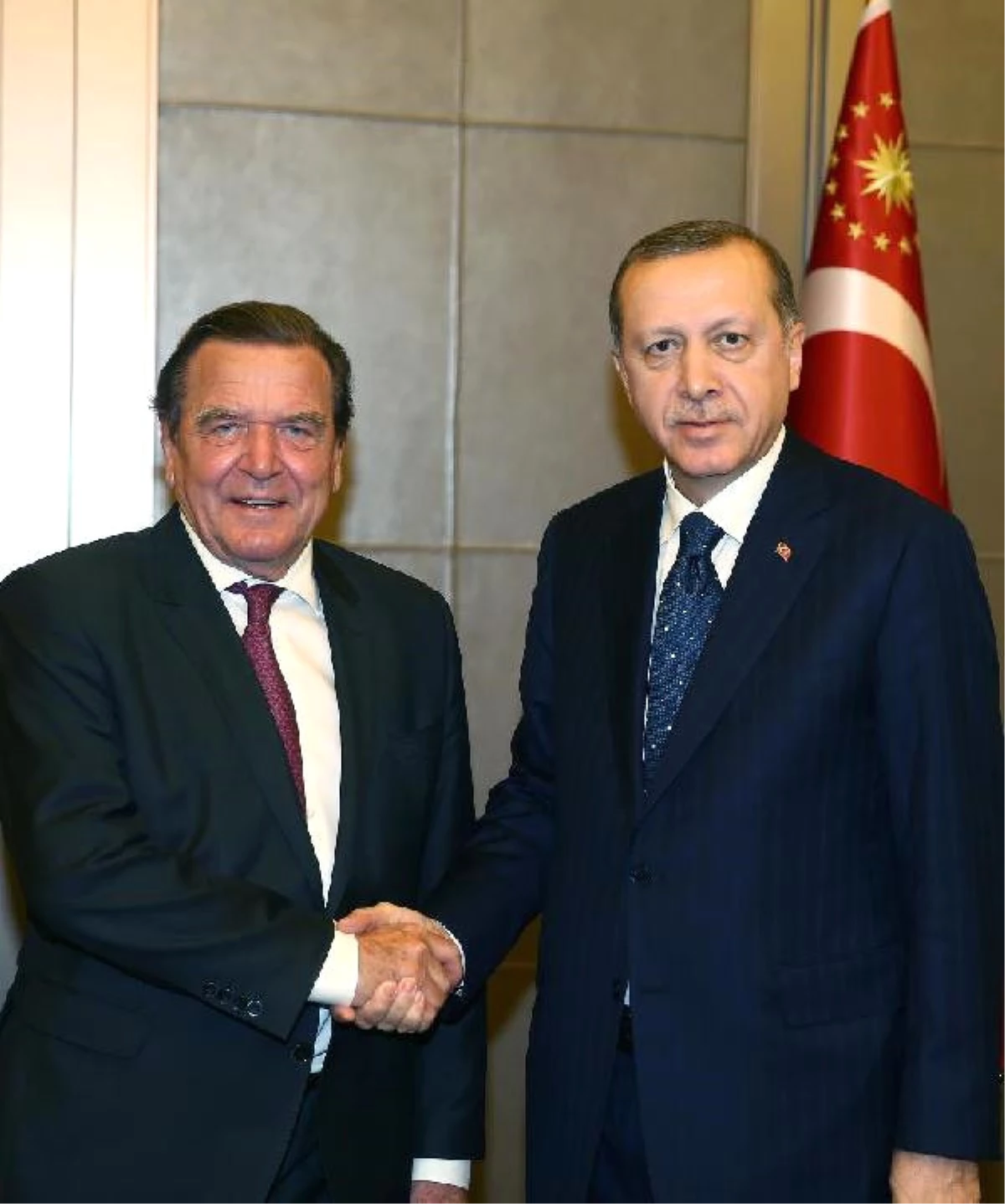 Cumhurbaşkanı Erdoğan, Schröder\'i Kabul Etti//fotoğrafla