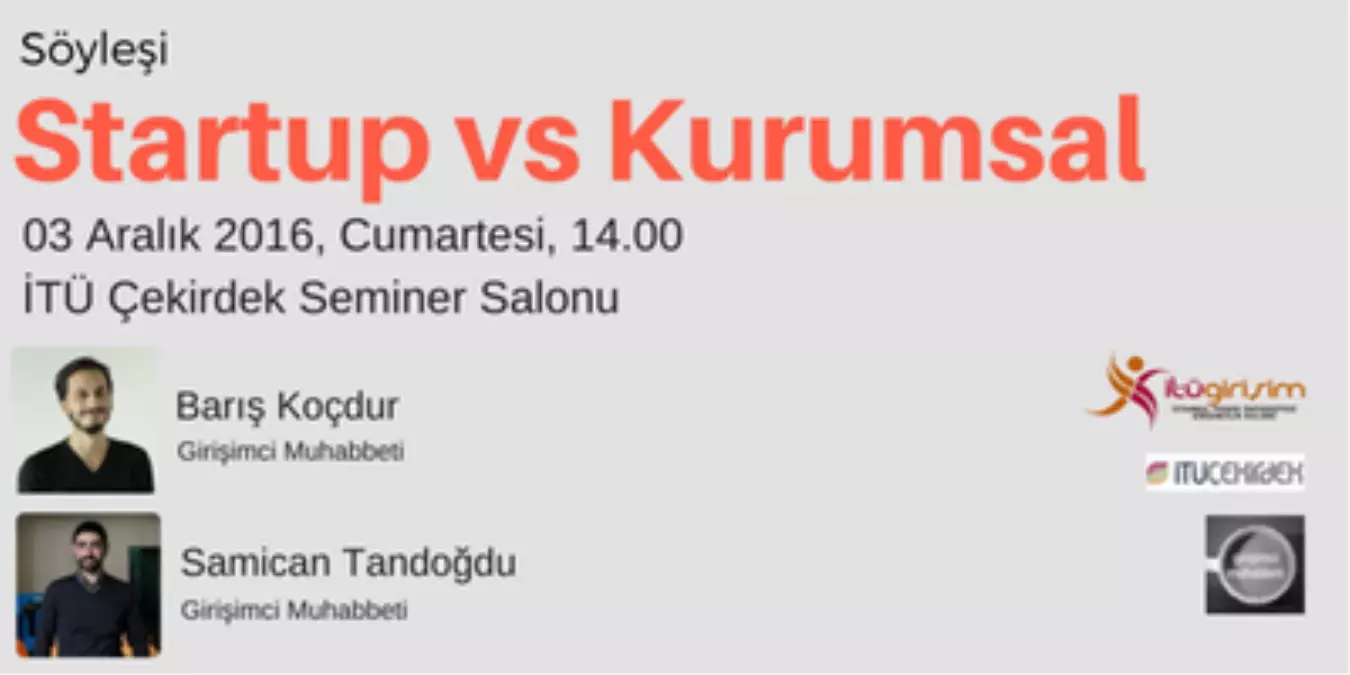 Söyleşi: Startup Vs Kurumsal