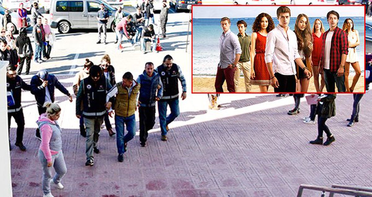 Uyuşturucu Zanlıları, Dizi Setinin İçinden Geçerek Adliyeye Getirildi