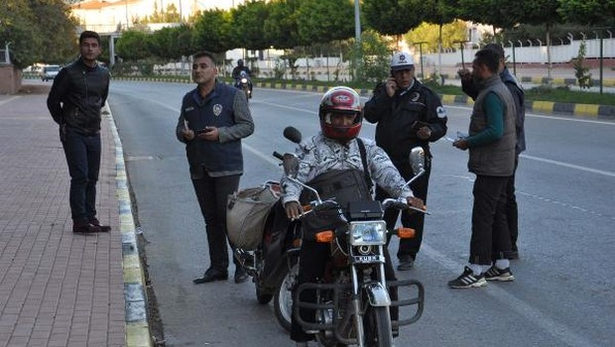 İslahiye de Polisten Motosiklet Denetimi