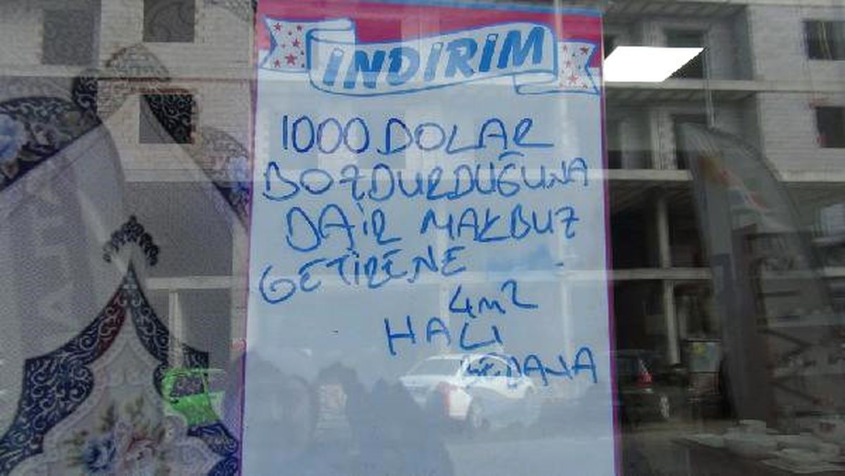 Dolar Bozdurana Halı Hediye