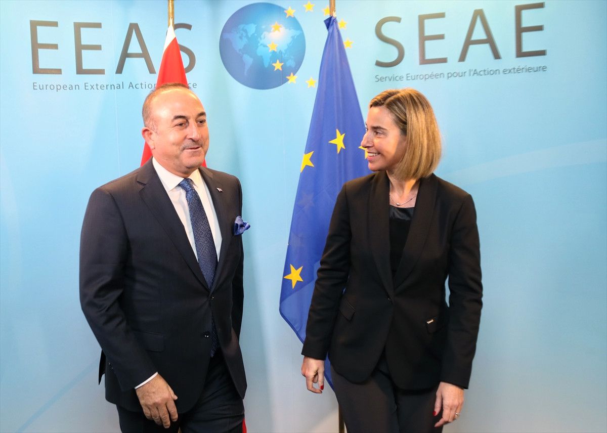 Bakan Çavuşoğlu, Federica Mogherini ile Görüştü