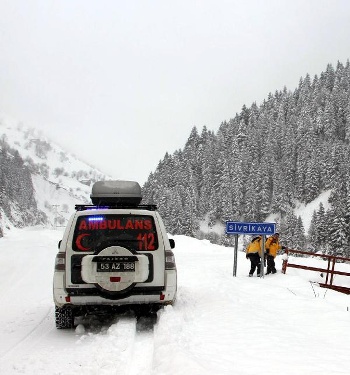 Rize\'de Sağlık Ekiplerinden Kar Tatbikatı