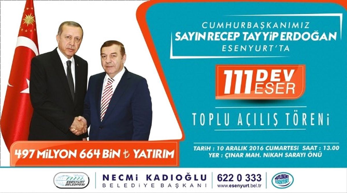 Esenyurt\'ta 111 Dev Eser Hizmete Açılıyor
