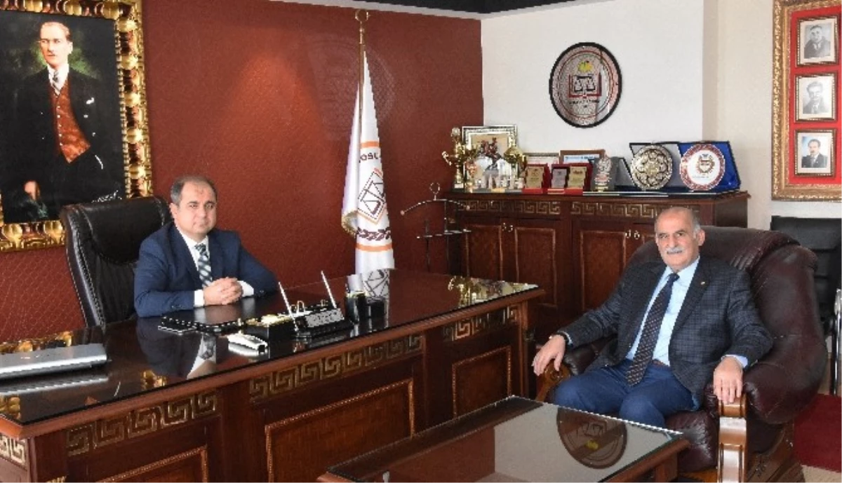 Mtso Başkanı Hasan Hüseyin Erkoç\'dan Baro Başkanına Hayırlı Olsun Ziyareti
