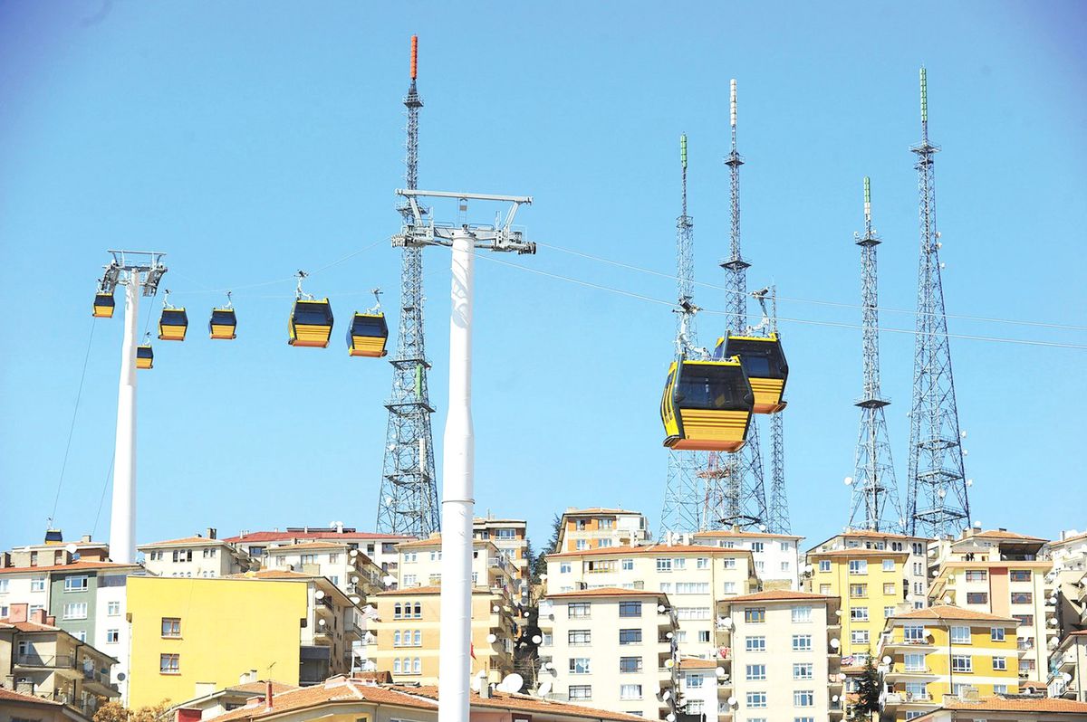 Teleferik Hattında Bakım Çalışması