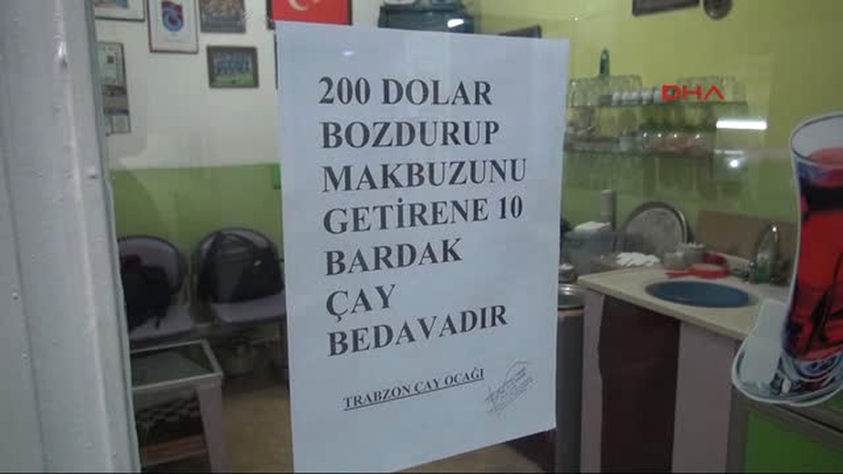 Tokat 200 Dolar Bozdurana 10 Bardak Çay Bedava