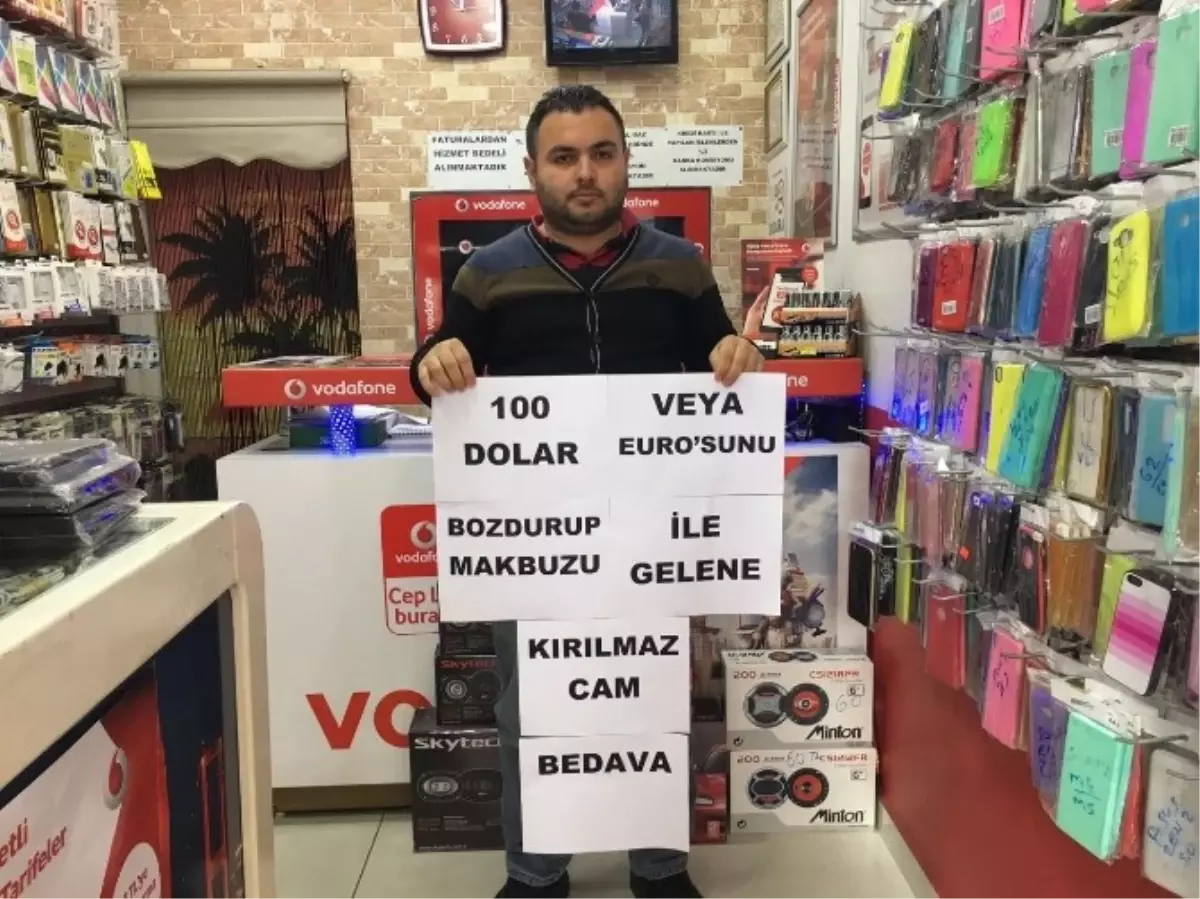 Dolar Bozdurup Dekont Getirene Kırılmaz Cam Hediye Ediyor