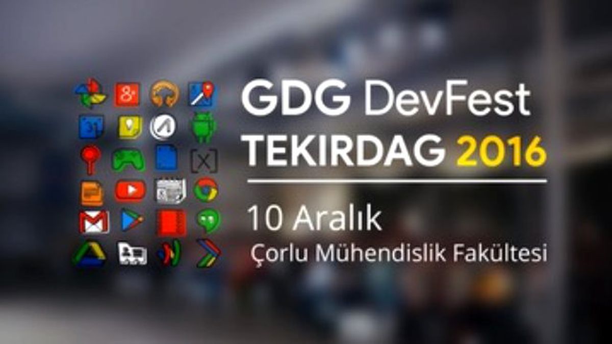 Gdg Devfest Tekirdağ 2016