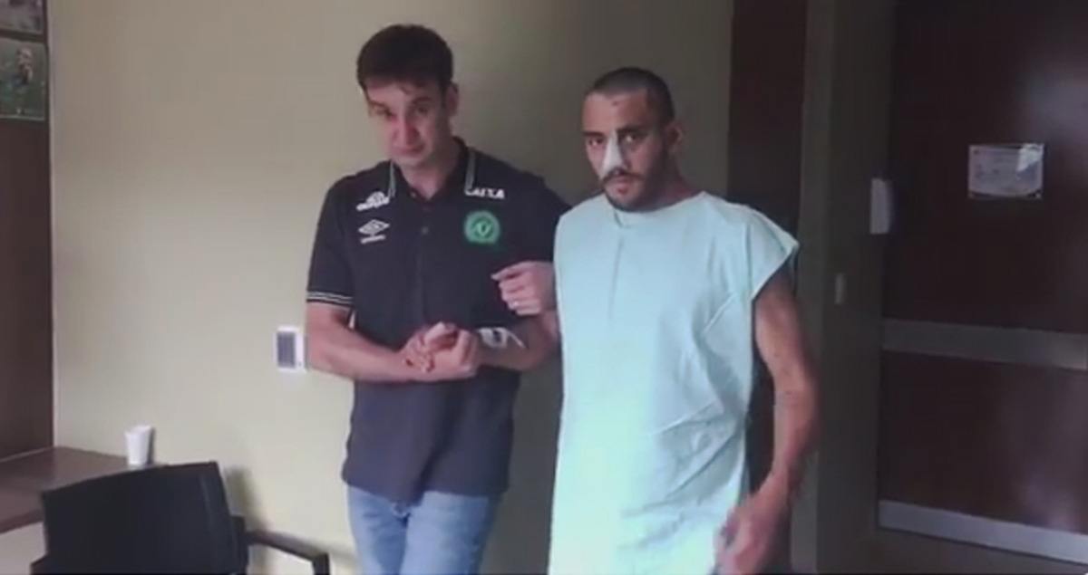 Kazadan Kurtulan Chapecoense'li Futbolcu, İlk Adımını Attı