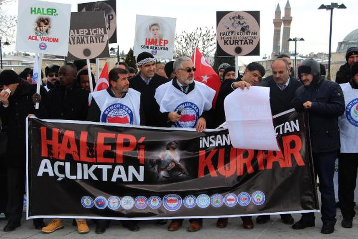 Sivas\'tan Halep\'teki Saldırılara Tepki