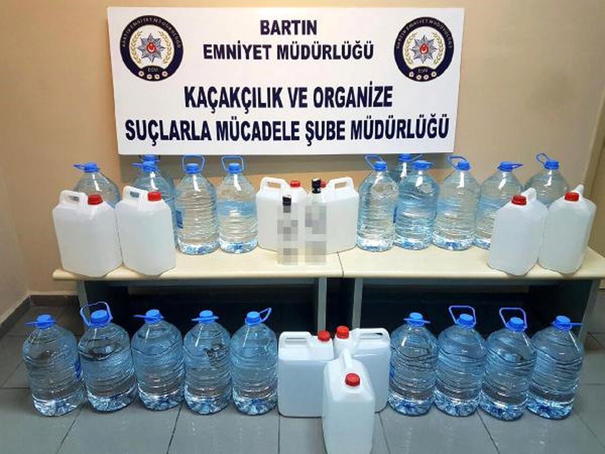 Bartın\'da 160 Litre Sahte İçki