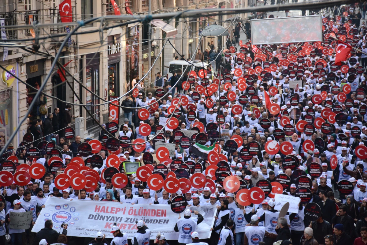 Halep İçin Özgürlük Yürüyüşü İstanbul\'da Gerçekleştirildi