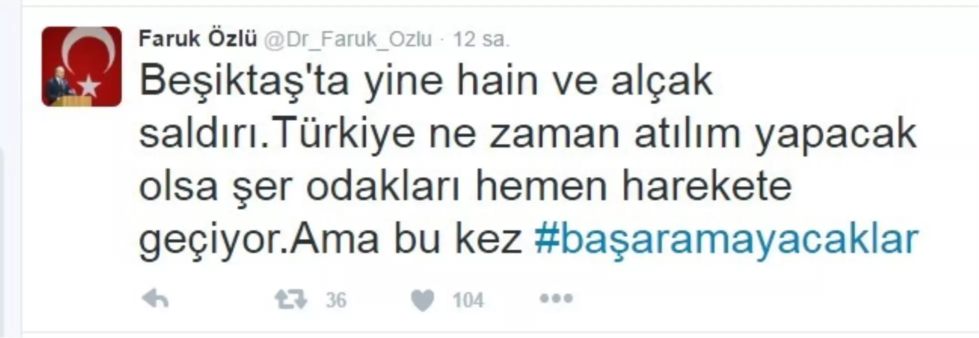 Bakan Özlü: "Bu Kez Başaramayacaklar"