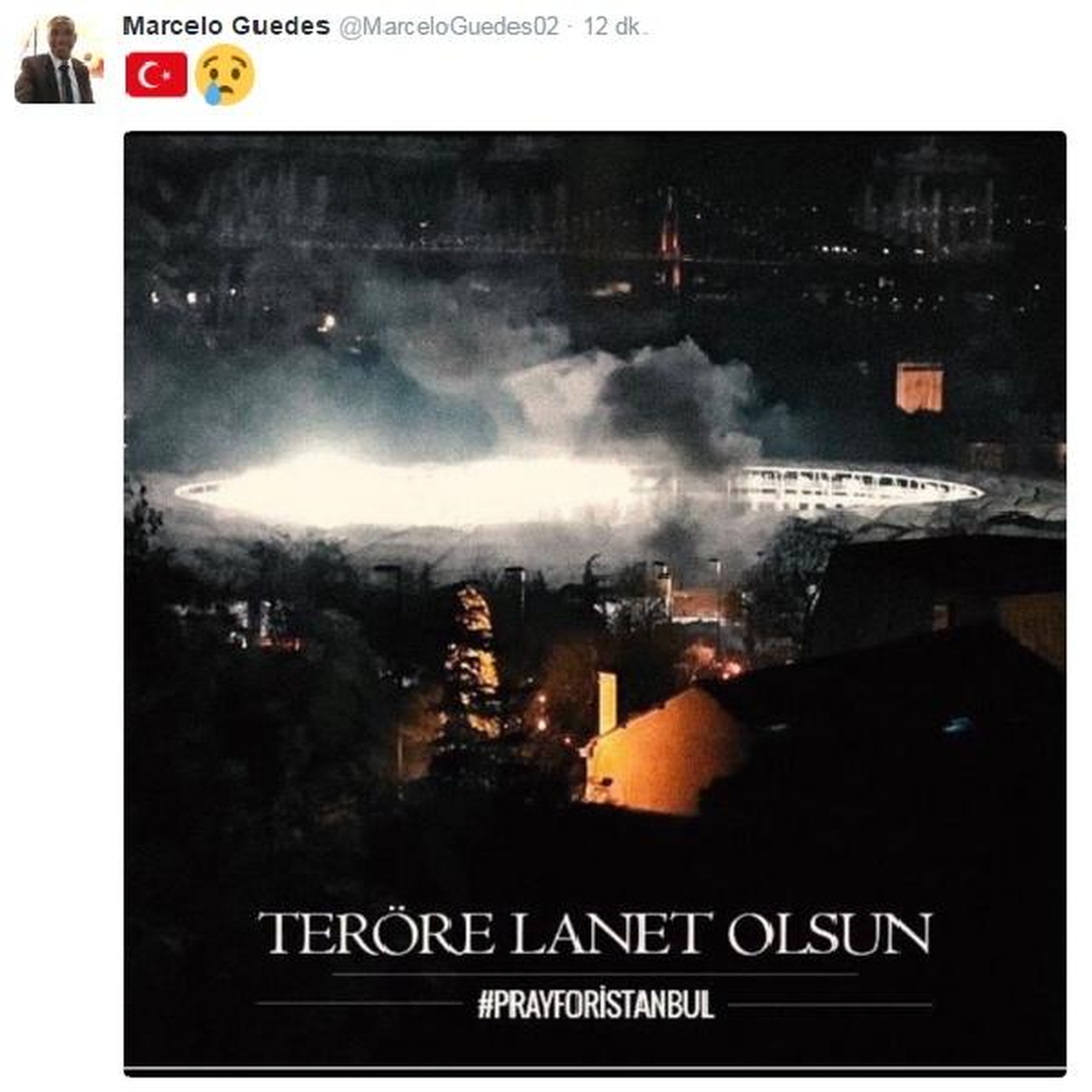 Beşiktaşlı Futbolcu Marcelo: "Teröre Lanet Olsun"