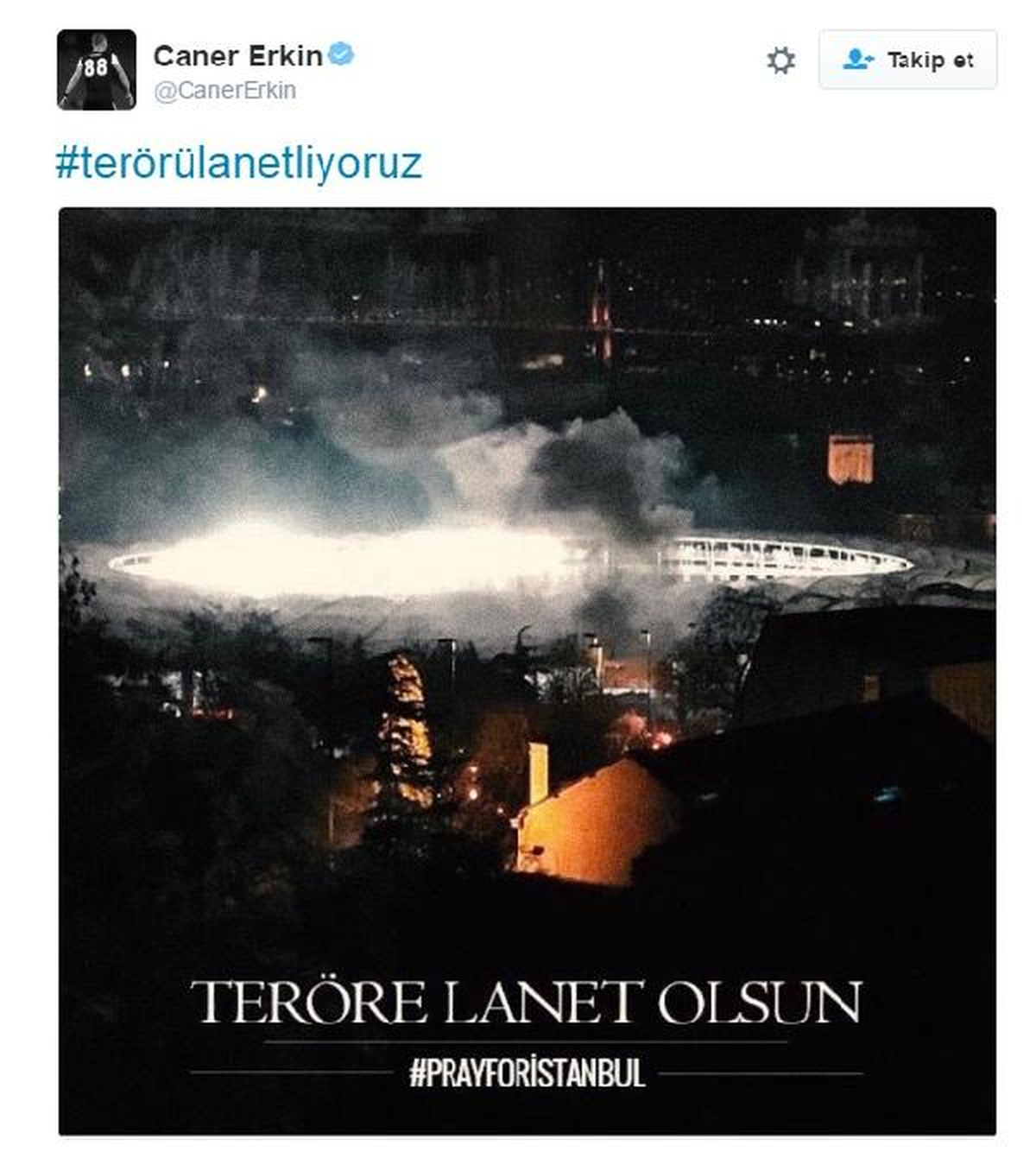 Futbolculardan Teröre Tepki Paylaşımları