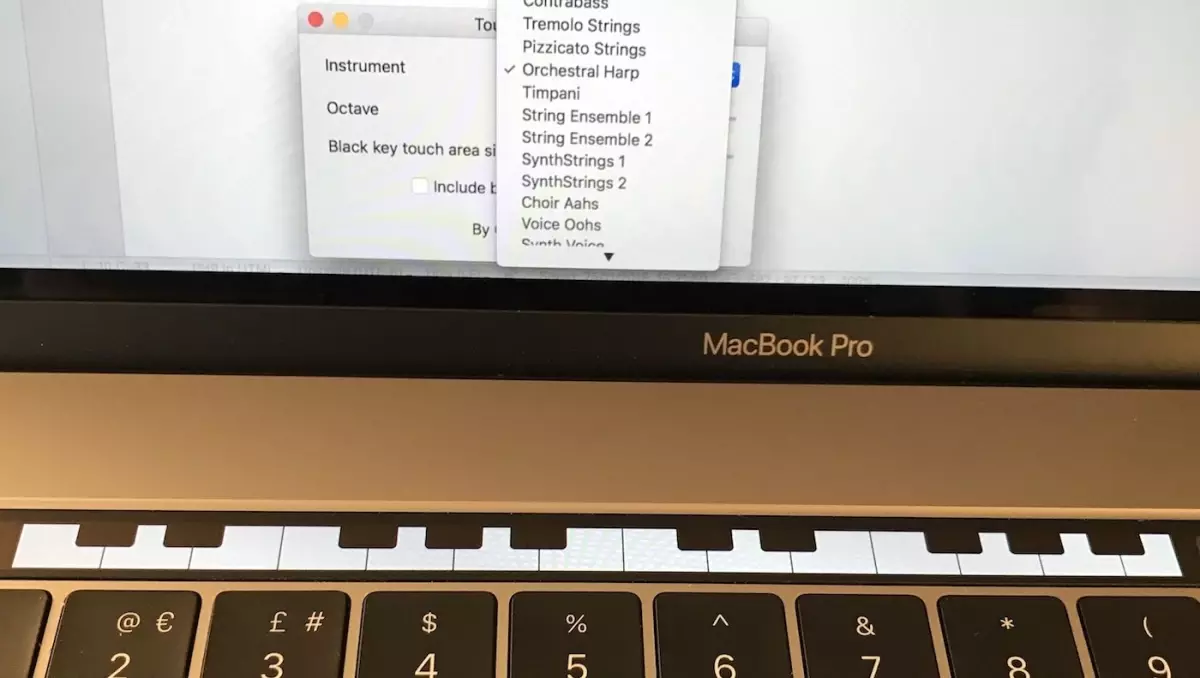 Macbook Pro Touch Bar İçin Piyano Uygulaması