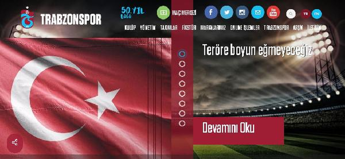 Trabzonspor: Teröre Lanet Olsun