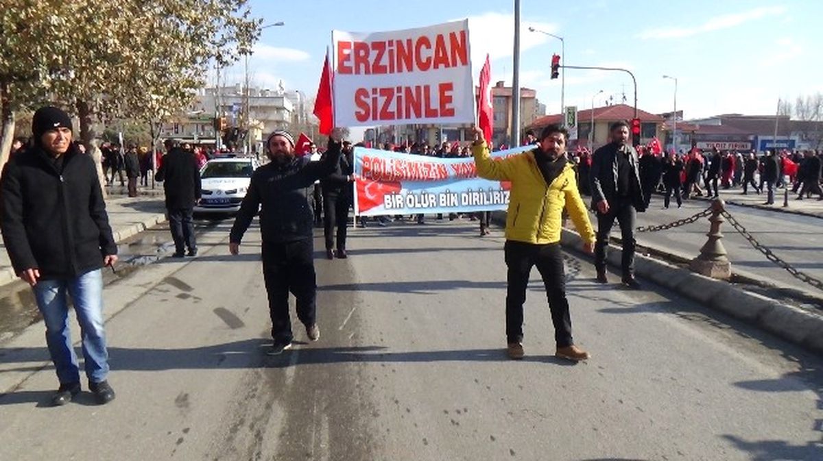 Erzincanlılar Dan Teröre Lanet Yürüyüşü