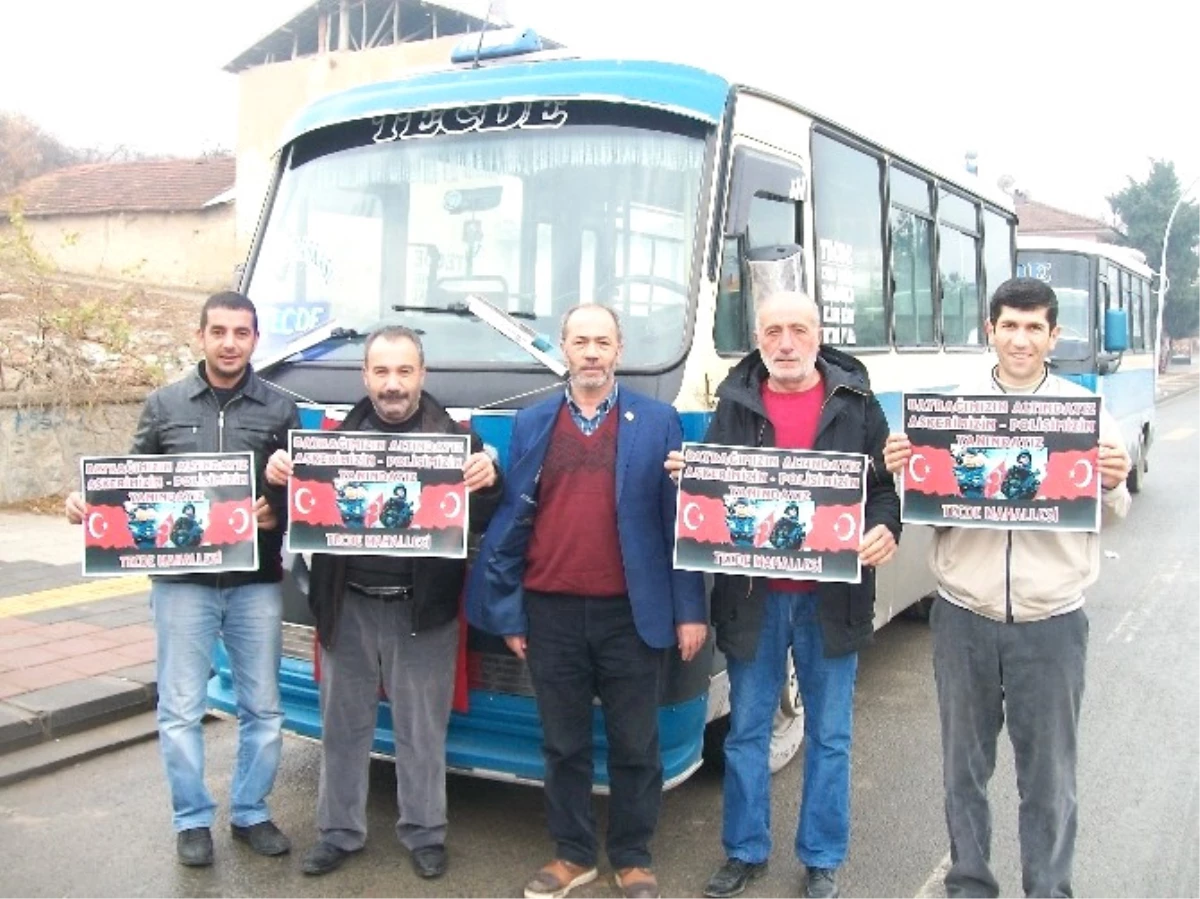 Esnaf ve Minibüs Şoförlerinden "Polisimin Yanındayım" Kampanyasına Destek