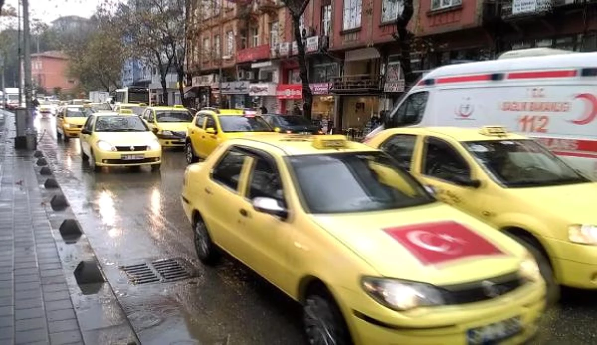 Zonguldak\'ta Taksi ve Dolmuş Şoförlerinden Terör Tepkisi