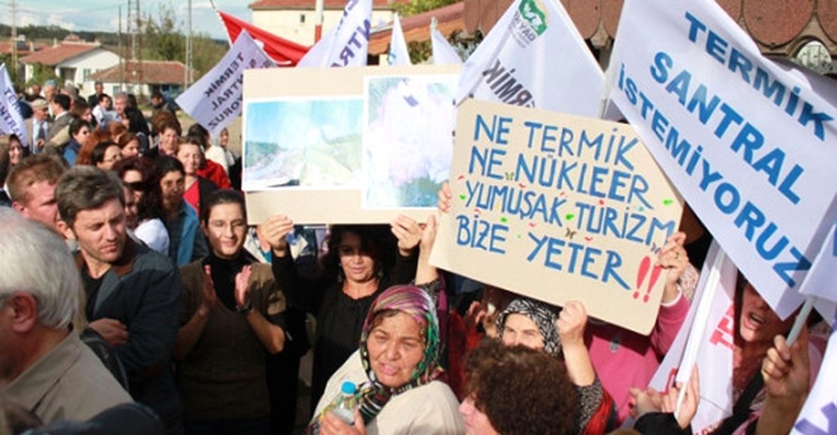 Kırklareli\'nde Termik Santral Protestosu