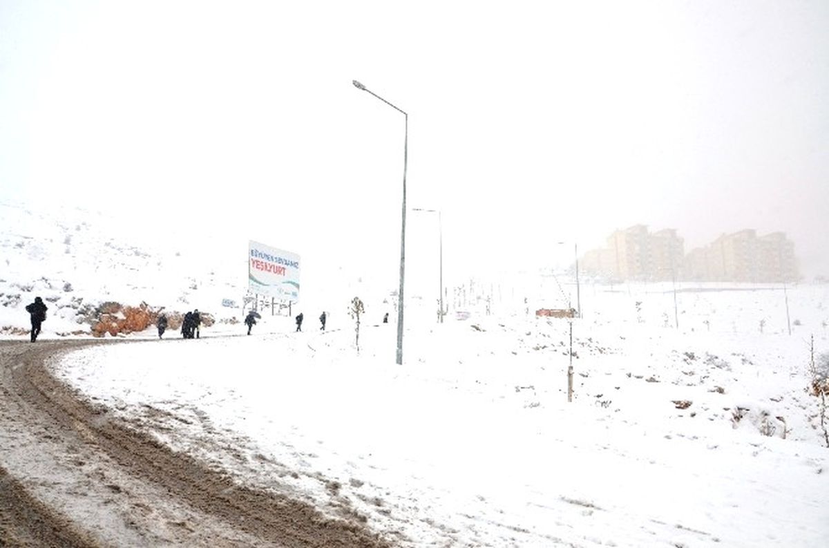 Malatya\'da Kar Yağışı