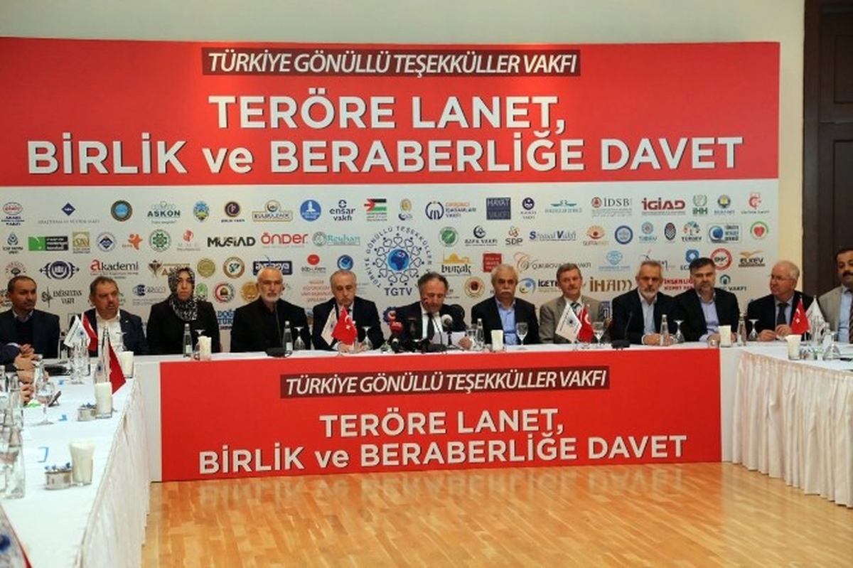Türkiye Gönüllü Teşekküller Vakfı "Teröre Lanet, Birlik ve Beraberliğe Davet"