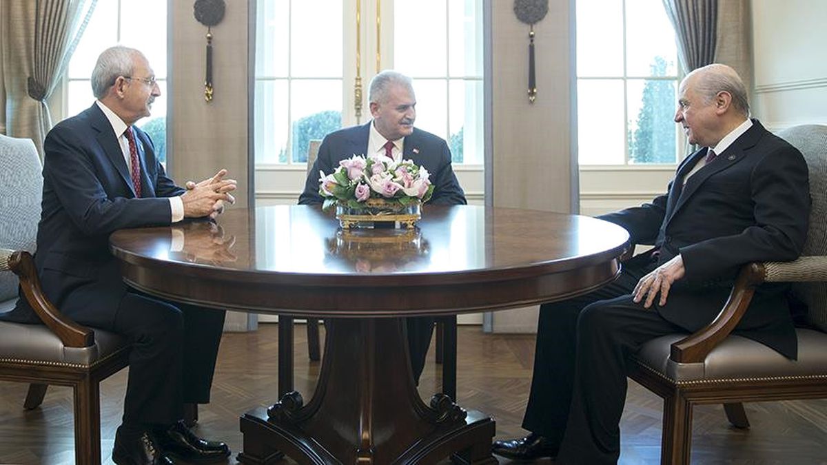 Yıldırım-Bahçeli-Kılıçdaroğlu Görüşmesi
