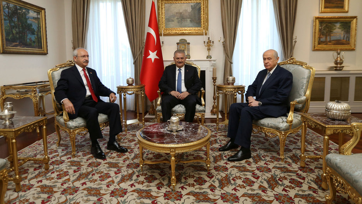 Yıldırım, Kılıçdaroğlu ve Bahçeli'den Çankaya'da Terör Zirvesi!