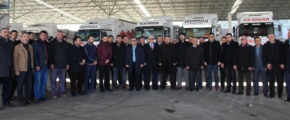Aksaray\'dan Halep\'e 8 Tır Yardım Gönderildi
