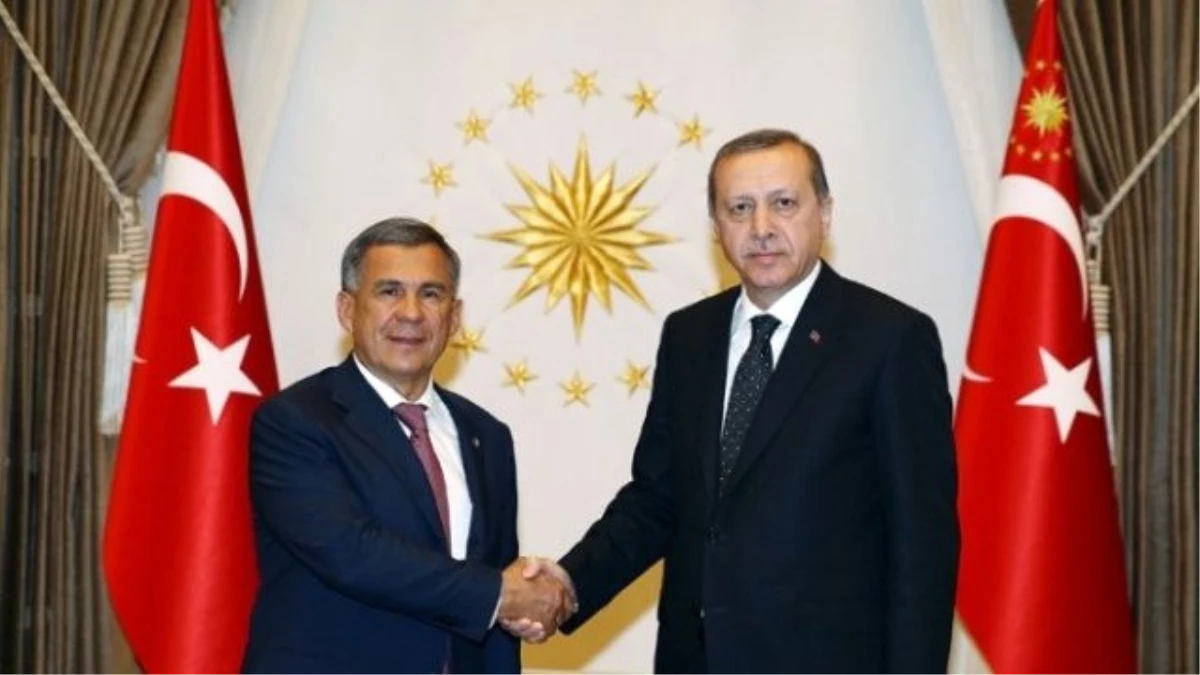 Cumhurbaşkanı Erdoğan, Tataristan Cumhurbaşkanı Minnihanov\'u Kabul Etti