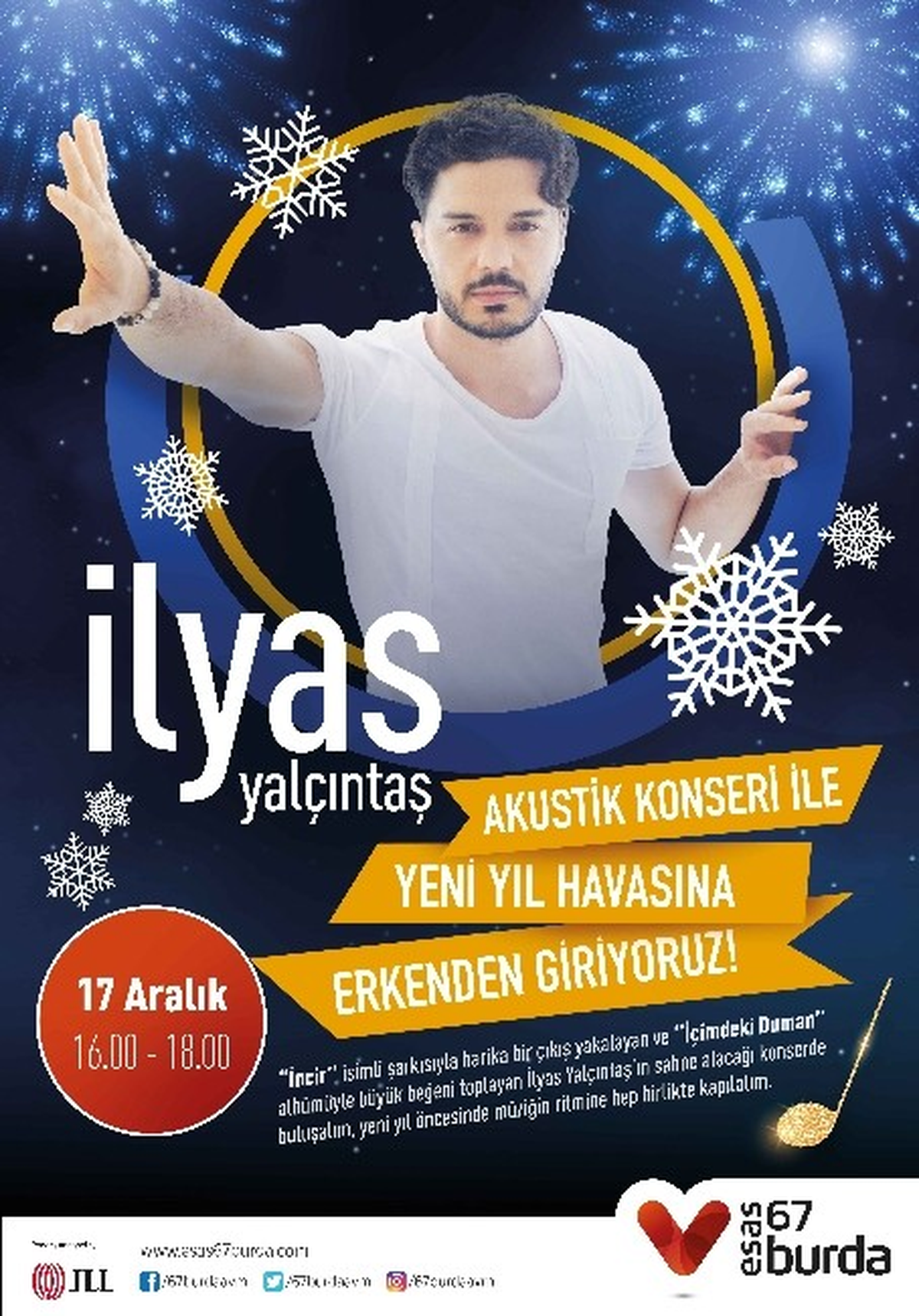 Esas 67 Burda Avm Tarafından İlyas Yalçıntaş Konseri Düzenlenecek
