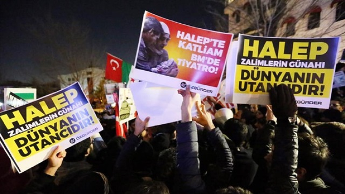 Halep\'teki Sivillere Yönelik Saldırılara Tepkiler