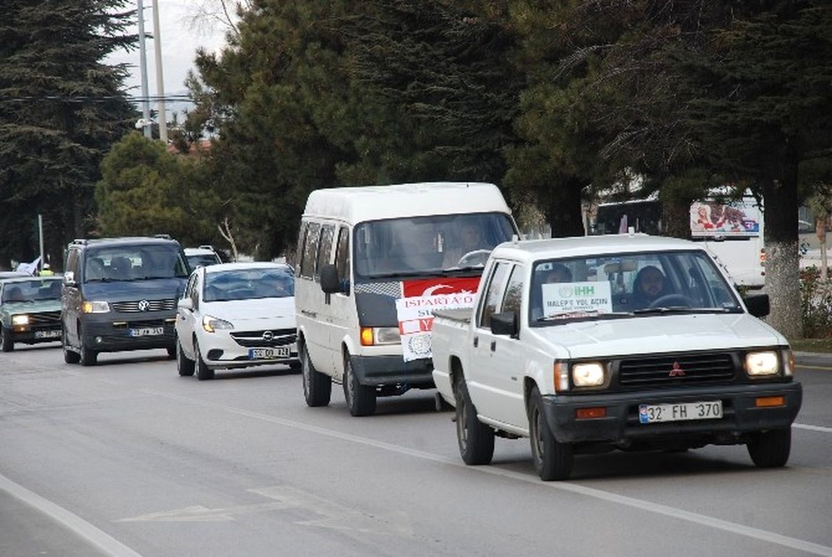 Isparta\'da \'İnsanlık\' Konvoyu