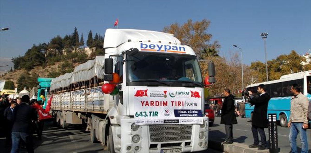 Kahramanmaraş\'tan Suriye\'ye Yardım Konvoyu