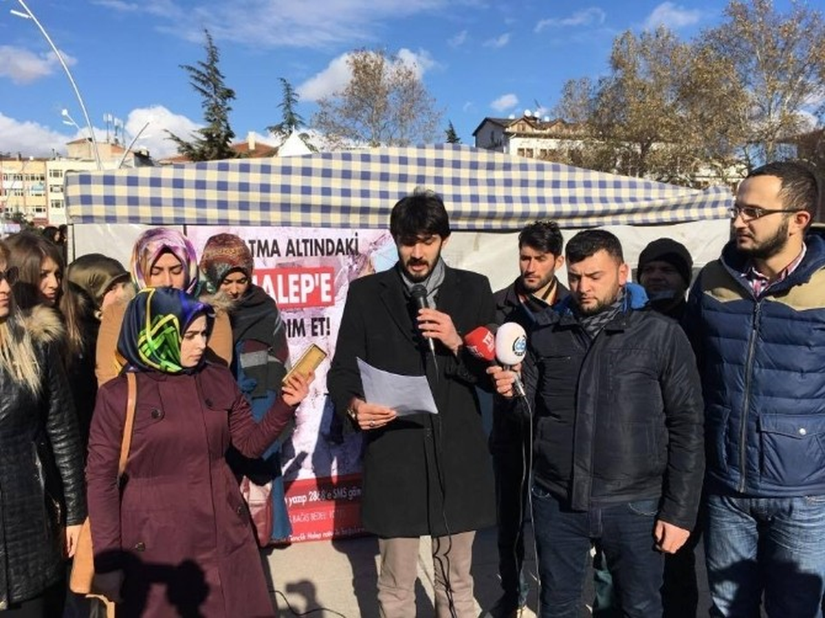 Tokat\'ta Ak Gençlerden Halep\'e Yardım Kampanyası