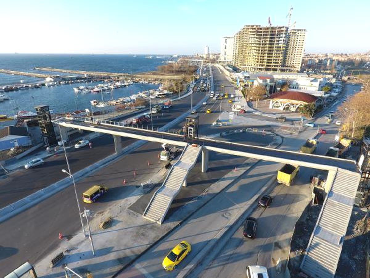 Avrasya Tüneli Yol, Kavşak, Üstgeçit Çalışmaları Havadan Böyle Görüntülendi