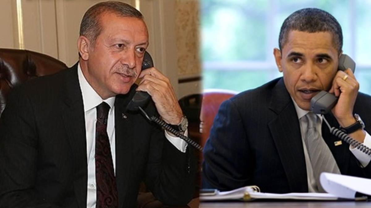 Cumhurbaşkanı Erdoğan, ABD Başkanı Obama ile Telefonda Görüştü