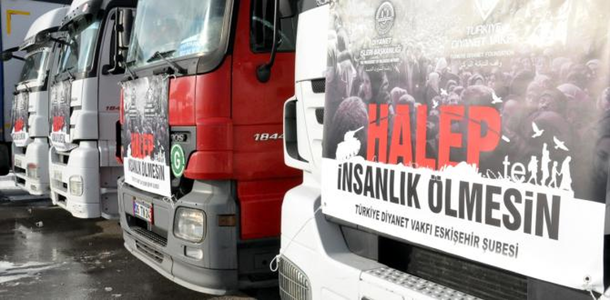 Eskişehir\'den Suriye\'ye 4 Tır Un Gönderildi