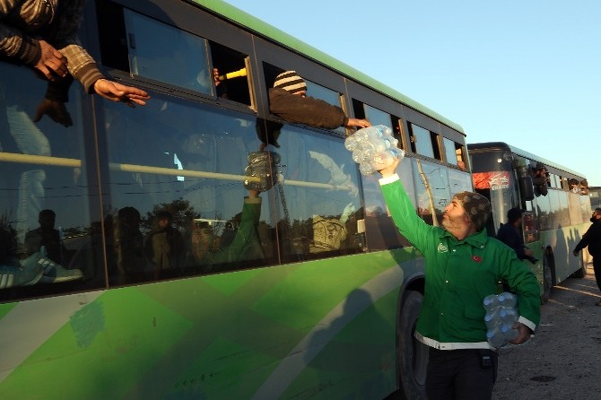 Halep\'ten Kaçan Mağdurları İhh Karşılıyor